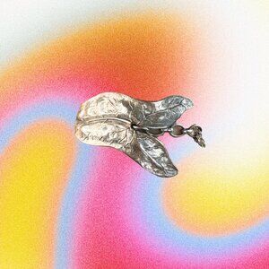 Leaf Sterling Silver Handmade Unique Bracelet by Huta Pearl Arkansas Boutique